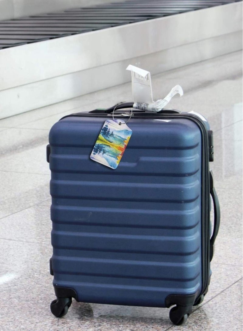 Luggage Tag for Suitacase, 2 Pcs Fintie Privacy Cover ID Label with Stainless Steel Loop and Address Card for Travel Bag Suitcase - Image 5