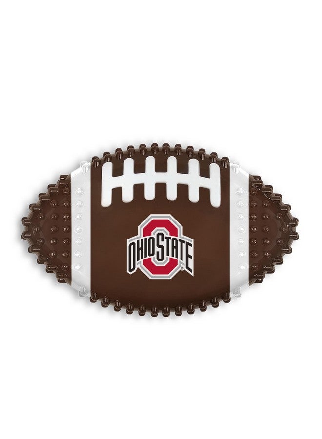 Pets First NCAA Ohio State Buckeyes Mega-Chew Hard Nylon Bacon-flavored Dog Bone Football Chew Toy. Interactive Tasty & Fun Dog Chew Toy. Indestructible Strong Durable Tough Dog Toys for Aggressive Chewers - Image 1