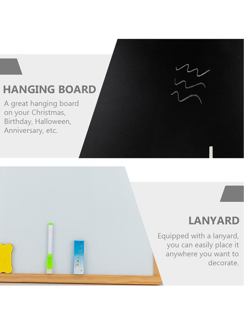 موردلي 1 قطعة من علامات تبويب ملاحظات حفلات أعياد الميلاد على السبورة السوداء وحامل السبورة وعلامات المخزن. استخدم السبورة السوداء للرسم على سطح المكتب الصغير الخشبي - Image 5