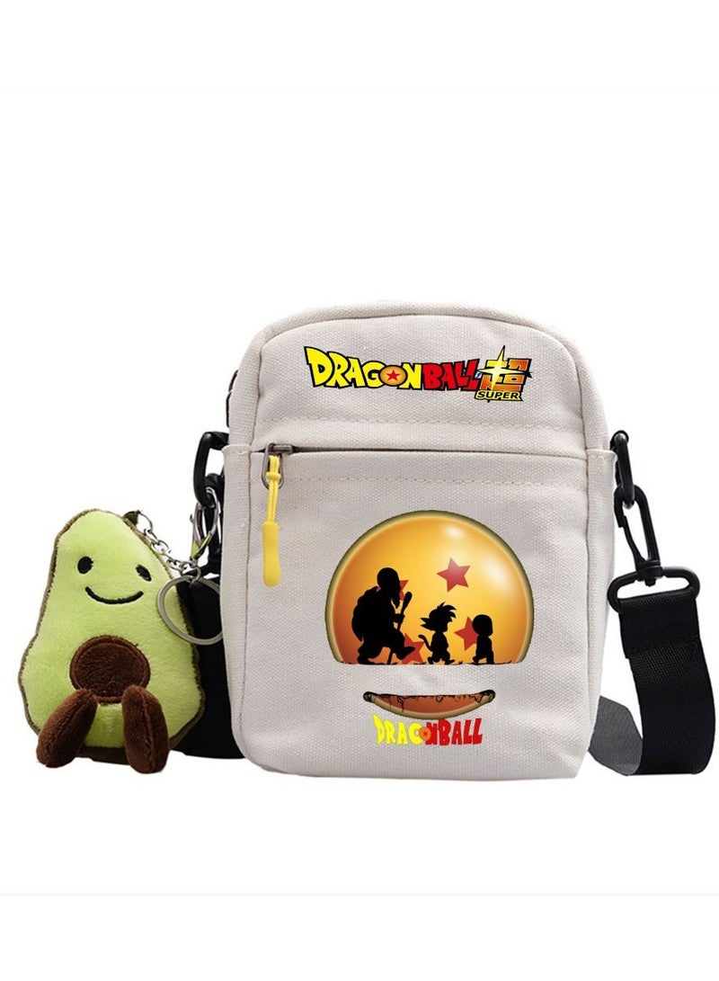 KUYING New Dragon Ball Four-color Small Square Bag Canvas Casual Crossbody Bag 