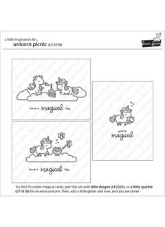Lawn Fawn Unicorn Picnic Clear Stamps And Dies 2 Items  - Image 2