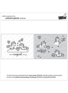Lawn Fawn Unicorn Picnic Clear Stamps And Dies 2 Items  - Image 3