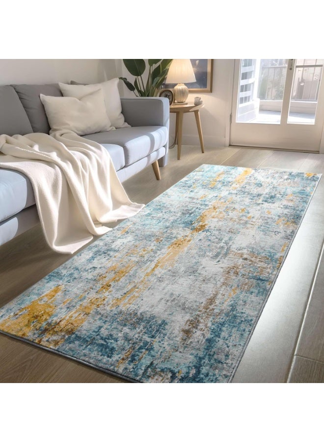 سجادة طويلة للممرات الداخلي  و الخارجي مستطيلة سمك 0.25 سم ضهر دوتس مانع الانزلاق سهلة التنظيف مثالية لغرفة المعيشة وغرفة الطعام والممرات غرف مشاية - Image 2