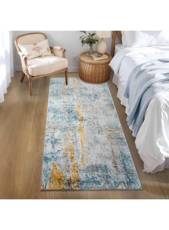 سجادة طويلة للممرات الداخلي  و الخارجي مستطيلة سمك 0.25 سم ضهر دوتس مانع الانزلاق سهلة التنظيف مثالية لغرفة المعيشة وغرفة الطعام والممرات غرف مشاية - Image 4