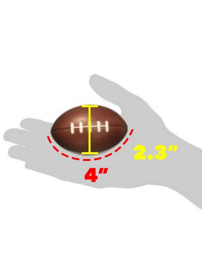 GiftExpress GiftExpress Dozen 4" Foam Mini Football Stress Balls, Mini Sport Balls, Superbowl Decoration Party Favor  - Image 3