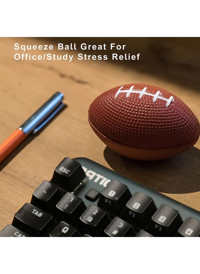 GiftExpress GiftExpress Dozen 4" Foam Mini Football Stress Balls, Mini Sport Balls, Superbowl Decoration Party Favor  - Image 4
