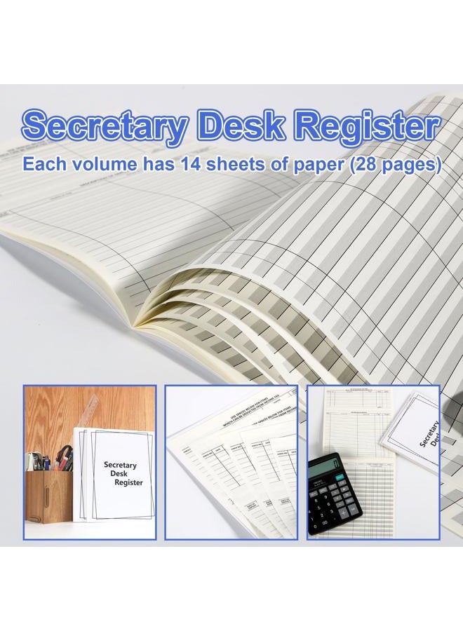 WANGDEFA 5 Pieces Checkbook Transaction Register 6.4 * 8.25inch Secretary Deskbook Check Register Check Desk Registers Executive Business Deskbook for Office - Image 3