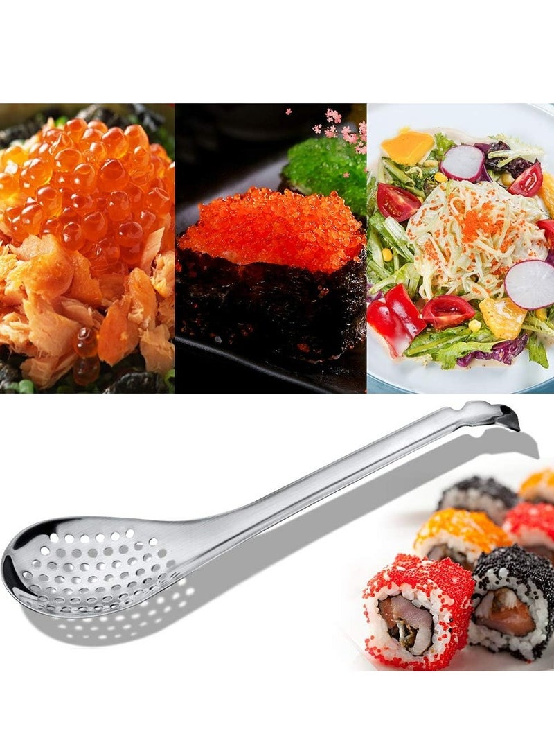 Loquat 2-Piece Spherification Spoon Molecular Slotted Spherical Spoon Kitchen - Image 5