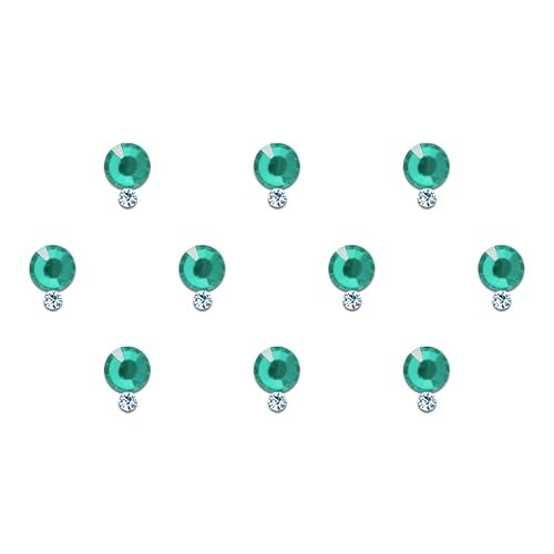 Comet Busters Round Teal Crystal Bindi (BIN327)(5mm) - Image 1