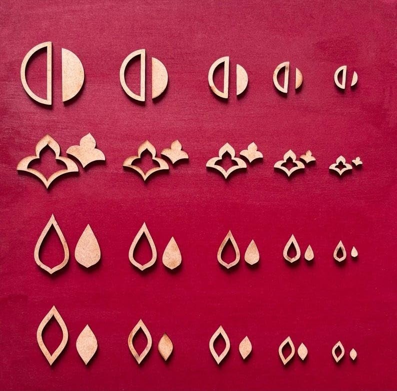 Haoser Curious Mandala Mandala Art Stencils Set – 12 Shapes x 5 Sizes (120 Cutouts) | MDF Mandala Stencil Kit for Dot Art, Drawing & Painting | Geometric Shape Stencils | Mandala Art Tools & Supplies for DIY Crafts - Image 4