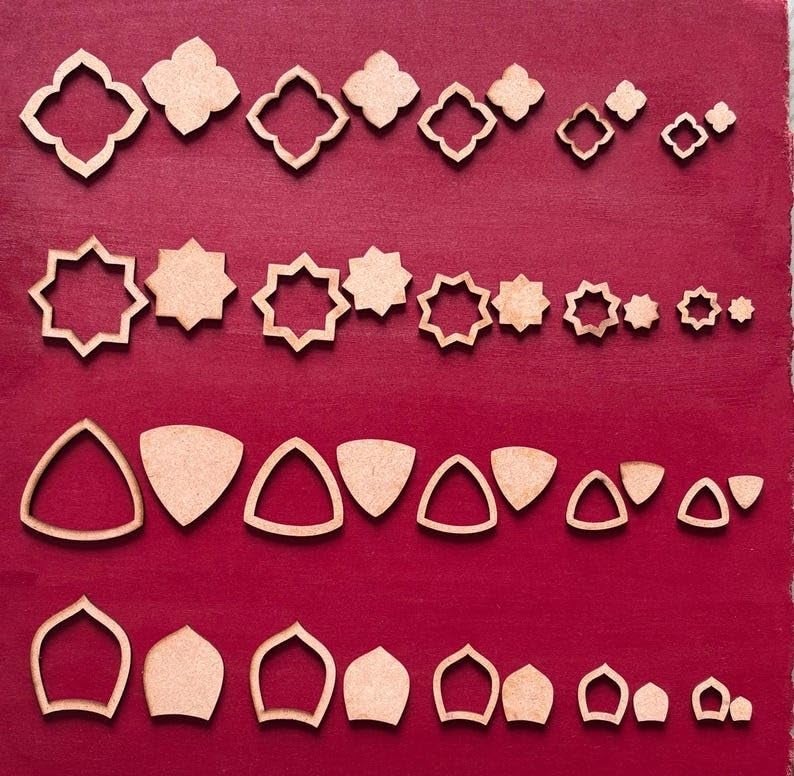 Haoser Curious Mandala Mandala Art Stencils Set – 12 Shapes x 5 Sizes (120 Cutouts) | MDF Mandala Stencil Kit for Dot Art, Drawing & Painting | Geometric Shape Stencils | Mandala Art Tools & Supplies for DIY Crafts - Image 5