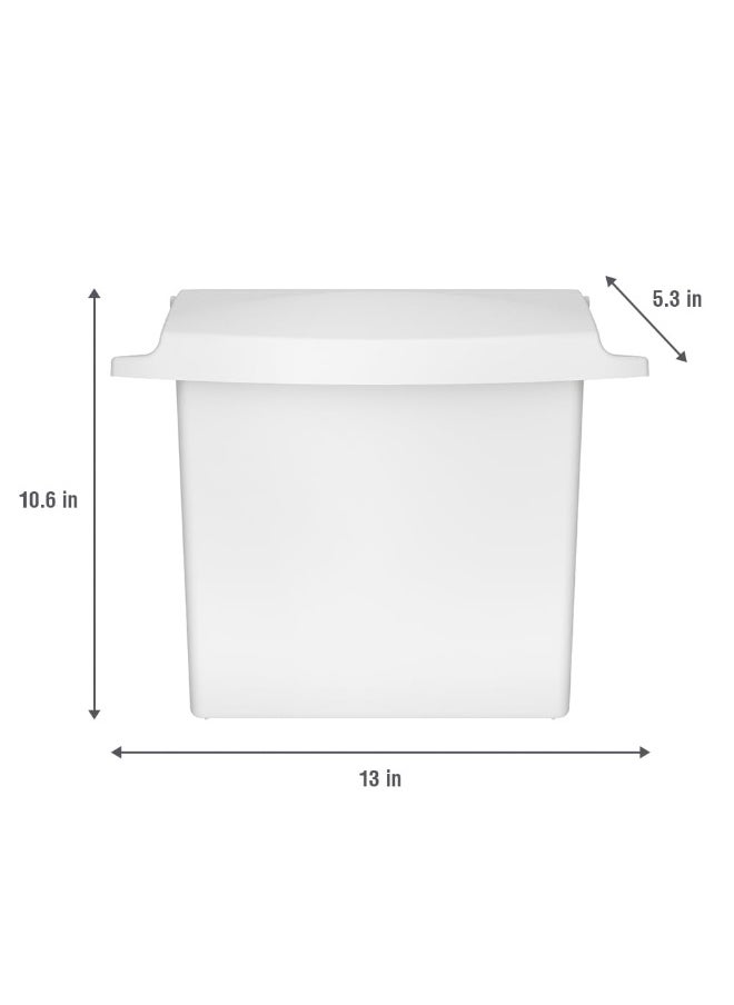 Rubbermaid Commercial Products Rubbermaid Commercial Products Wall-Mounted Sanitary Napkin Receptacle Rigid Liner Easy to Clean Durable Space Saving for Restrooms  - Image 1