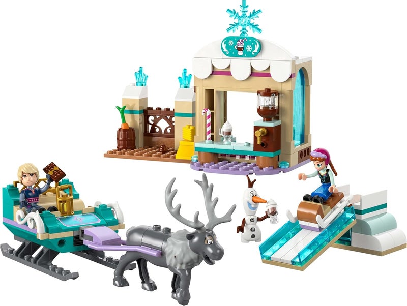 LEGO ǀ Disney Frozen Anna’s Sleigh Adventure, Hot Chocolate Stand with a Kristoff Minidoll, plus Olaf and Sven Figures, Princess Building Toy for 4+ Year Old Girls 43256 - Image 2