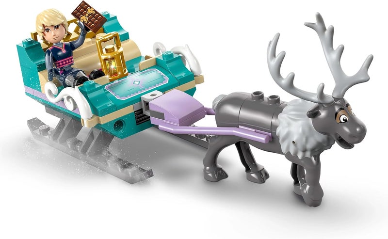 LEGO ǀ Disney Frozen Anna’s Sleigh Adventure, Hot Chocolate Stand with a Kristoff Minidoll, plus Olaf and Sven Figures, Princess Building Toy for 4+ Year Old Girls 43256 - Image 5