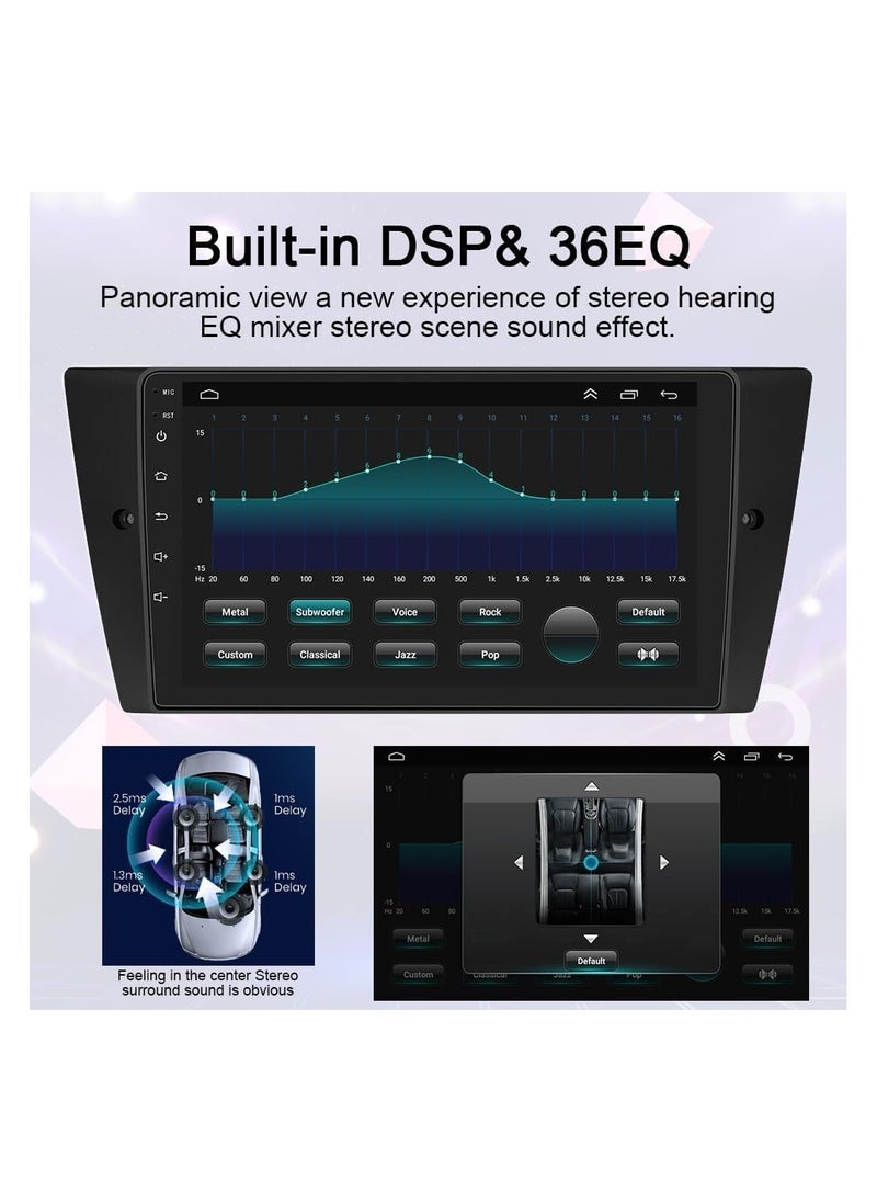 SHEZA STAR - Android Car Stereo for BMW 3 Series E90 E91 E92 E93 2005 To 2013 4GB RAM 64GB ROM 9 Inch Support Apple Carplay, MirrorLink WiFi BT, IPS Touch Screen with AHD Camera Included - Image 1