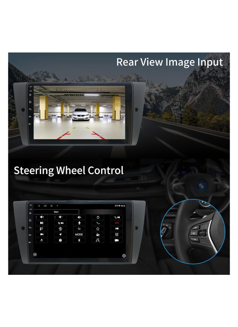 SHEZA STAR - Android Car Stereo for BMW 3 Series E90 E91 E92 E93 2005 To 2013 4GB RAM 64GB ROM 9 Inch Support Apple Carplay, MirrorLink WiFi BT, IPS Touch Screen with AHD Camera Included - Image 1