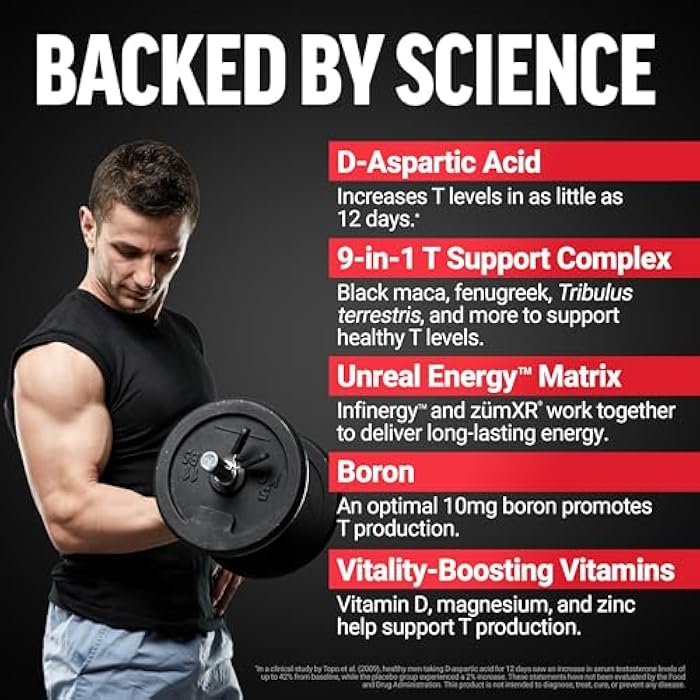 Force Factor Test X180 Boost, 9-in-1 T Support for Men with D-Aspartic Acid, Boron, Fenugreek, Tribulus Terrestris & zumXR to Help Boost Energy, Vitality & Performance, 120 Tablets - Image 3