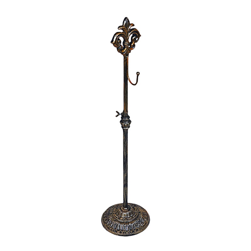 Mervkis Display Stand for Wreath Handbag Purse Adjustable Height Standing Metal Wreath Hanger Holder on Tabletop or FloorVintage Gold - Image 2