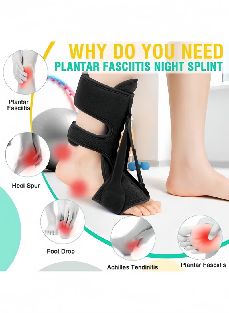 1 Pack Plantar Fasciitis Night Splint Upgraded 3 Adjustable Straps Plantar Fasciitis, Support Brace for Plantar Fasciitis Relief, Relieves Achilles Tendonitis and Foot Drop - Image 5