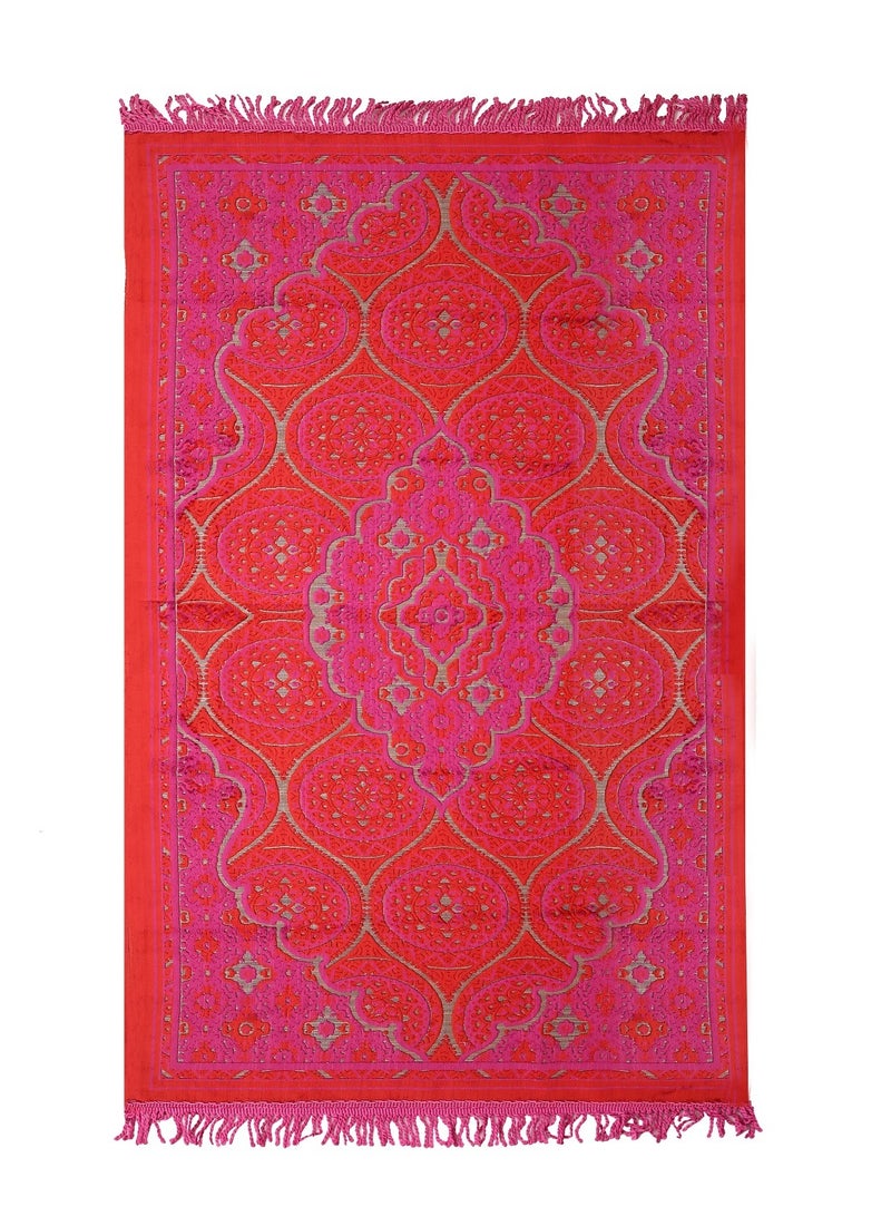Prayer Mat 614GSM  Anti-Slip Velvet Top Islamic Prayer Mat New Design Thick Padded Sajadah Prayer Rug for Men Women Eid Gift Ramadan ( 140cm X 72cm)