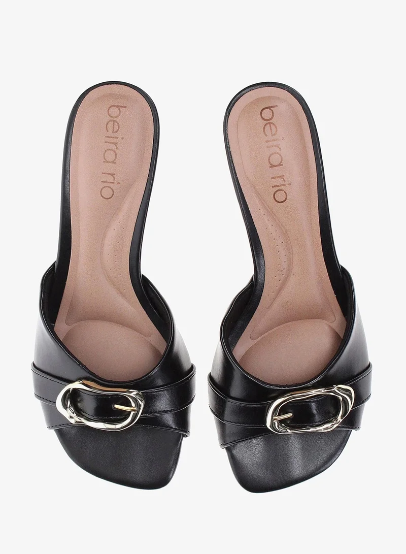 Beira Rio Black Beira Rio Women’s Flat Summer Footwear – Lightweight Slip-On Comfort with Stylish Casual Design for Women | Best Price UAE