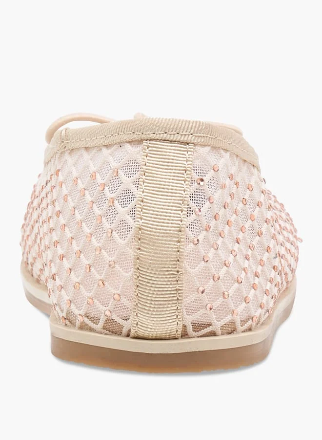 جونيورز Girls Bow Accent Slip-On Ballerina Shoes