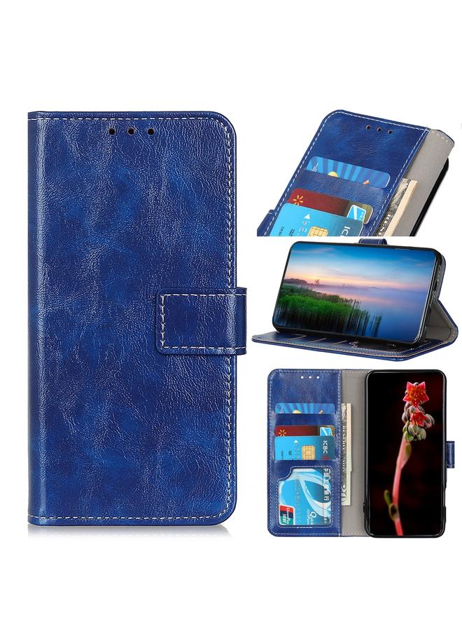 The Bros Case For Xiaomi Redmi Note 8 2021 Retro Crazy Horse Texture Horizontal Flip Leather Case with Holder & Card Slots & Photo Frame & Wallet
