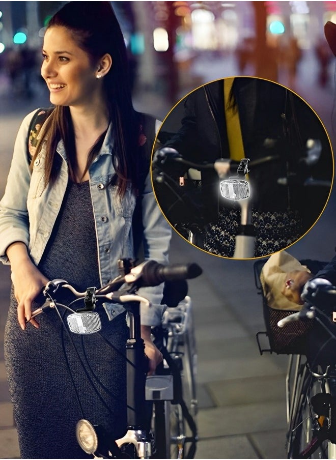 GROIC 9 Pcs Bicycle Reflectors Kits Front and Rear Kit Bike Wheel Spoke Reflectors Accessories Reflectors Safety Warning Lighting Sticker for Night Cycling, Handlebar, Seatpost, Wheel  - Image 3