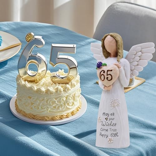 AcowSpt 65th Birthday Gifts for Women, 65th Birthday Decorations for Women, Sculpted Hand-Painted Figurine - Image 3