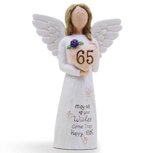 AcowSpt 65th Birthday Gifts for Women, 65th Birthday Decorations for Women, Sculpted Hand-Painted Figurine - Image 1