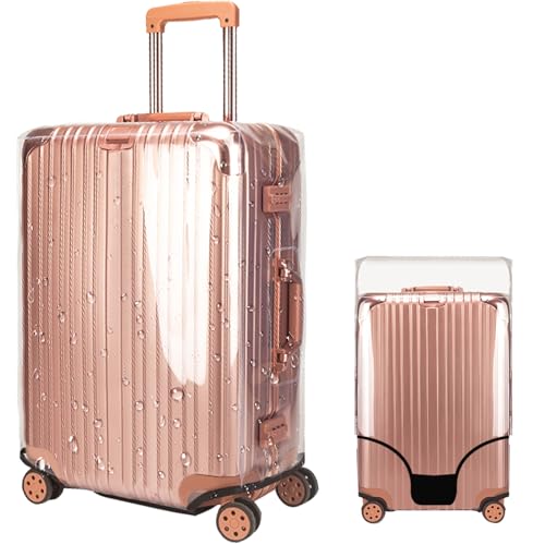 Veki Clear Suitcase Cover PVC Protector, Waterproof Transparent Luggage Cover Protective Bag, for Plastic Trolley Case Protect Suitcases from Scratch (Full enclosure 22inch) - Image 1
