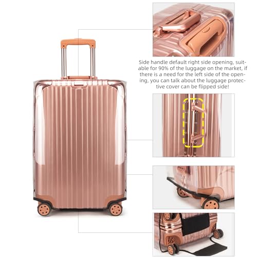 Veki Clear Suitcase Cover PVC Protector, Waterproof Transparent Luggage Cover Protective Bag, for Plastic Trolley Case Protect Suitcases from Scratch (Full enclosure 22inch) - Image 3