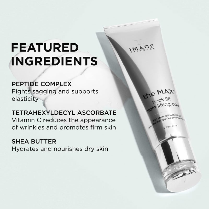 IMAGE Skincare, the MAX Neck Lift, Firming Cream to Uplift the Appearance of Sagging Skin, Improve Appearance of Fine Lines, 2 fl oz - Image 3