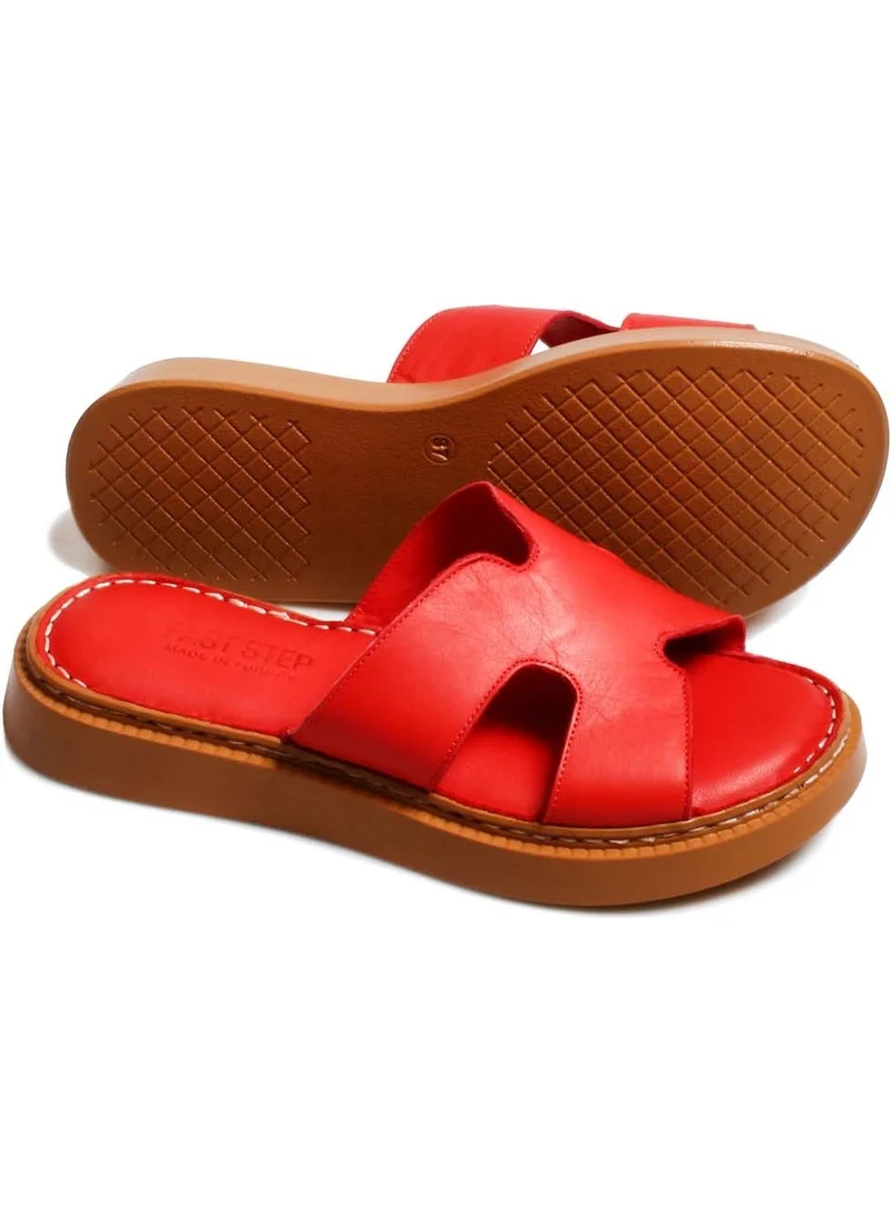 فاست ستيب Leather Women's Flat Slippers 621ZA858