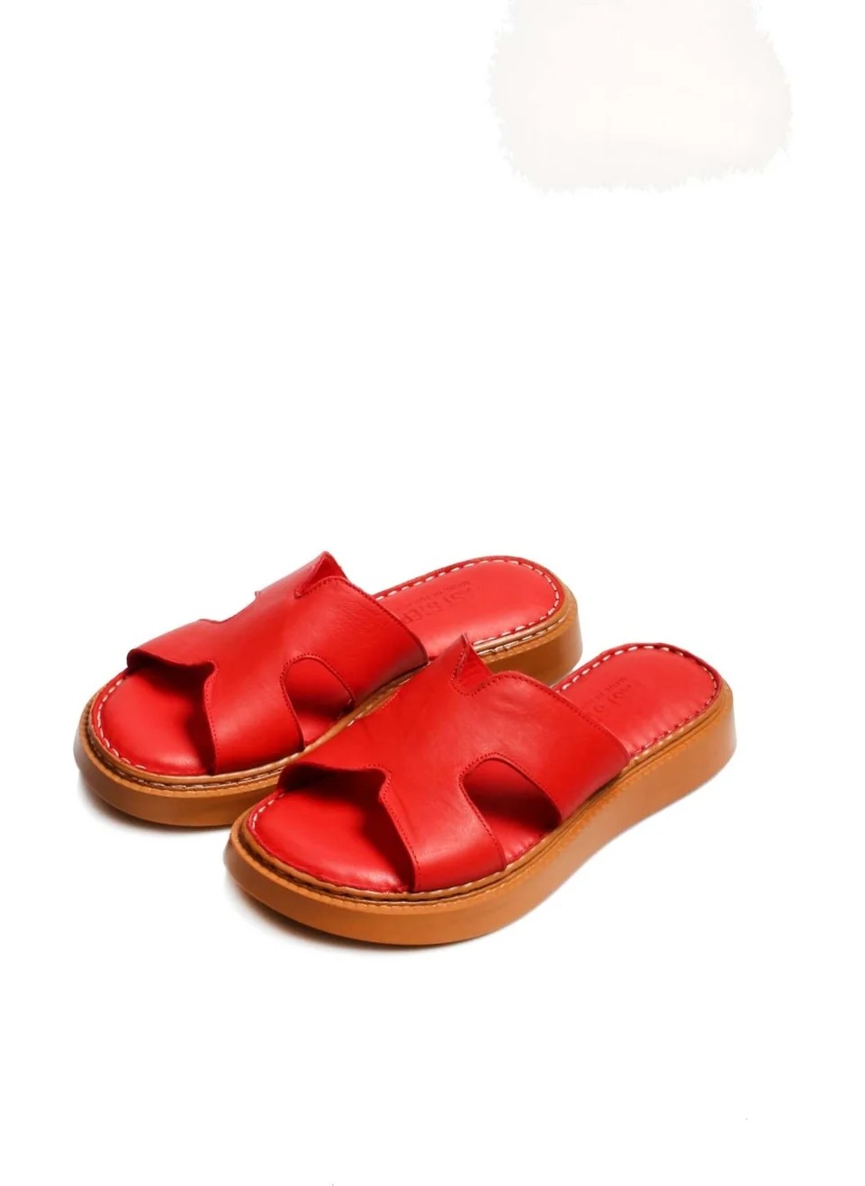 فاست ستيب Leather Women's Flat Slippers 621ZA858