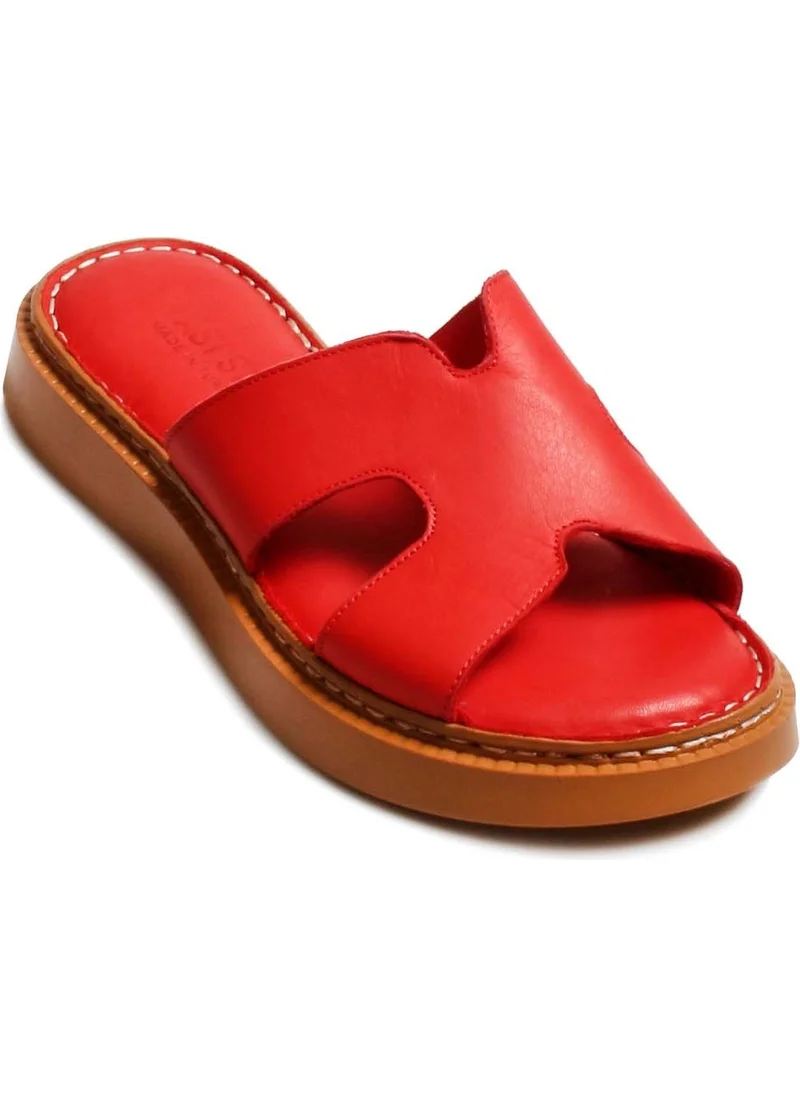 فاست ستيب Leather Women's Flat Slippers 621ZA858