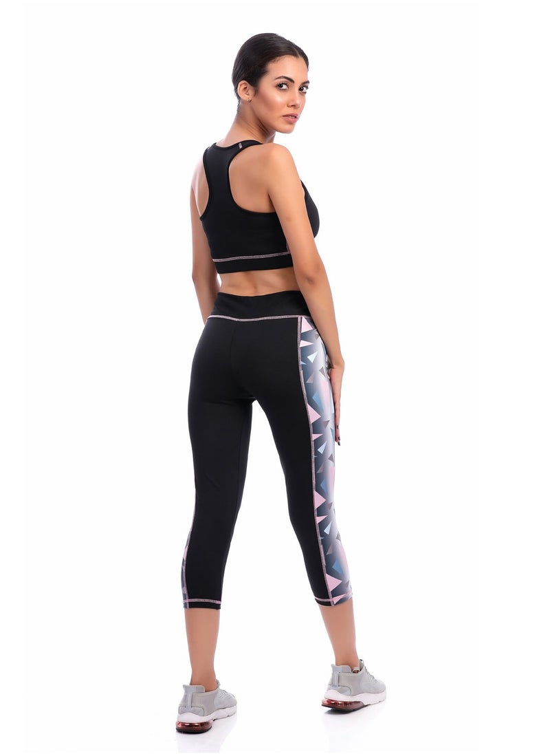 Generic - ARRORA-BLACK SPORTS BRA AND LEGGINGS SET - Image 1