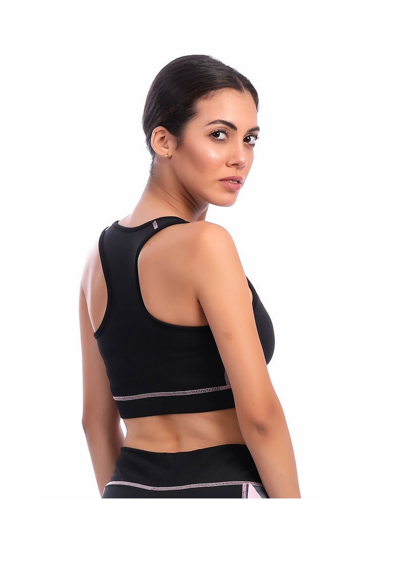 Generic - ARRORA-BLACK SPORTS BRA AND LEGGINGS SET - Image 1