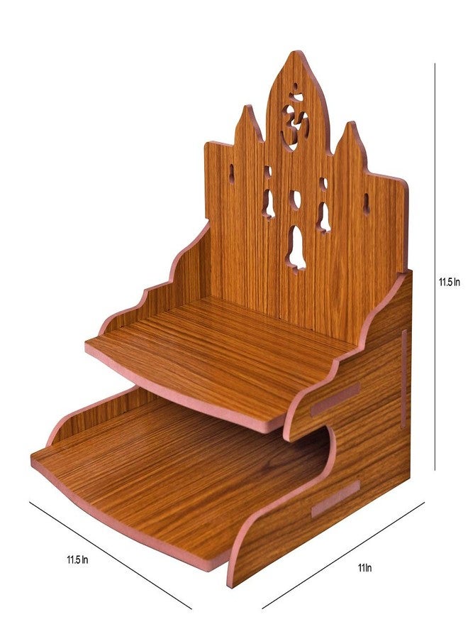 MS Enterprises Wooden Beautiful Plywood Mandir Pooja Room Home Decor Office OR Home Temple Wall Hanging Product (RED A) - Image 3