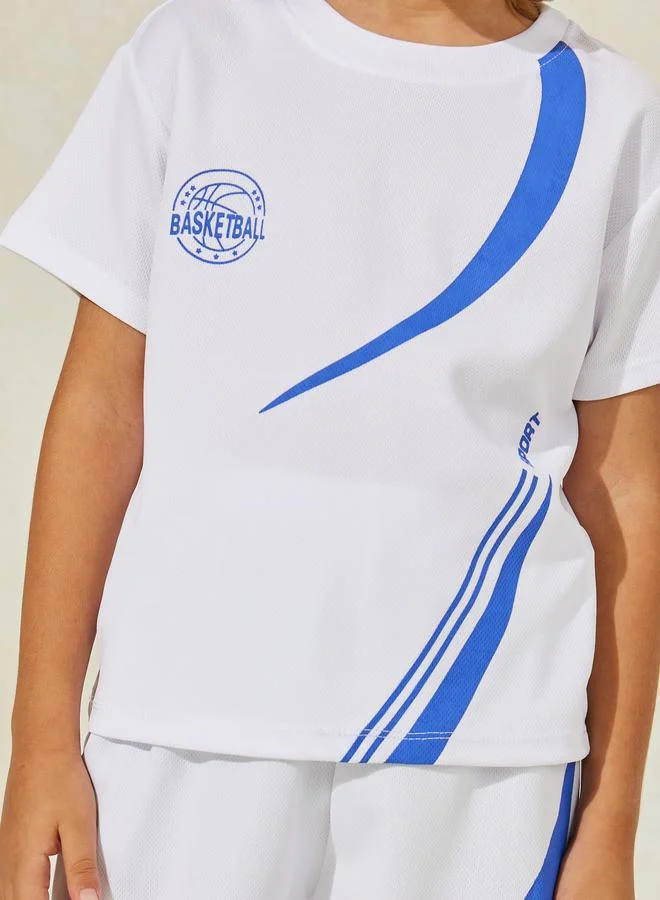 Styli Short-Sleeved Quick-Drying Sportswear T-Shirt & Shorts Set