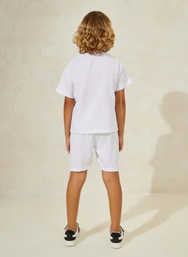 Styli Short-Sleeved Quick-Drying Sportswear T-Shirt & Shorts Set