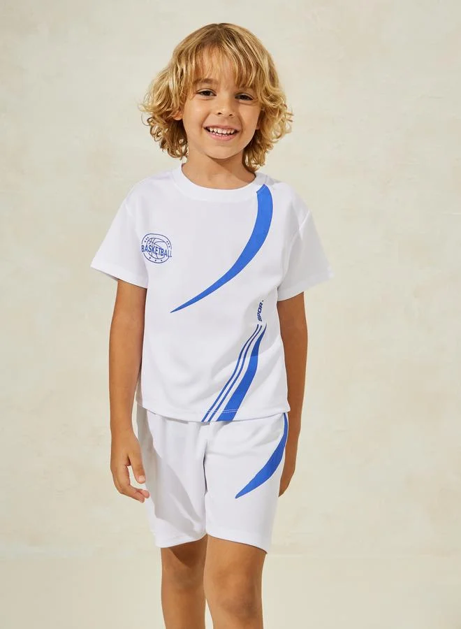 Styli Short-Sleeved Quick-Drying Sportswear T-Shirt & Shorts Set
