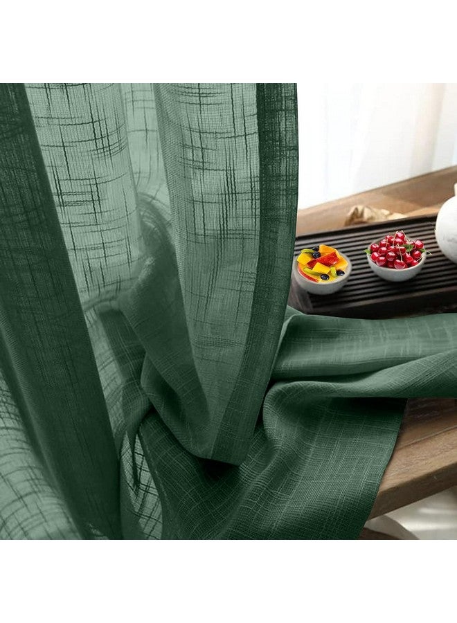 THE LINEN COMPANY Cotton Sheer Door Curtains 7.5 Feet Single Pcs Solid Living Room, Office, Bedroom Decorative Curtain 1-Piece, Sea Green - Image 4