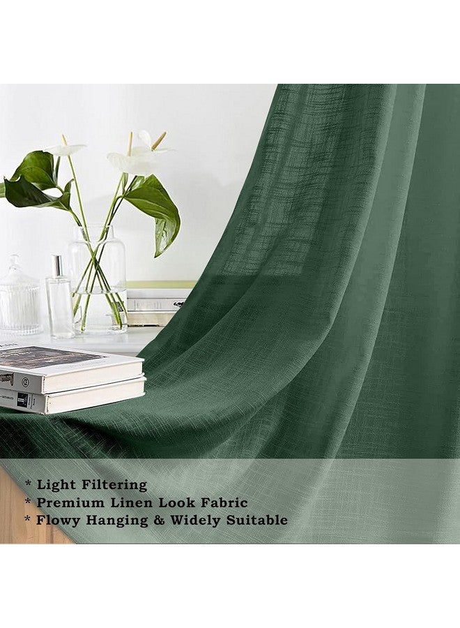 THE LINEN COMPANY Cotton Sheer Door Curtains 7.5 Feet Single Pcs Solid Living Room, Office, Bedroom Decorative Curtain 1-Piece, Sea Green - Image 2