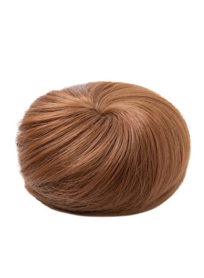 SARLA Synthetic Drawstring Hair Buns Extensions Light Auburn Fake Hair Bun Hair Piece for Women Girls Lady Donut Chignon - Image 2