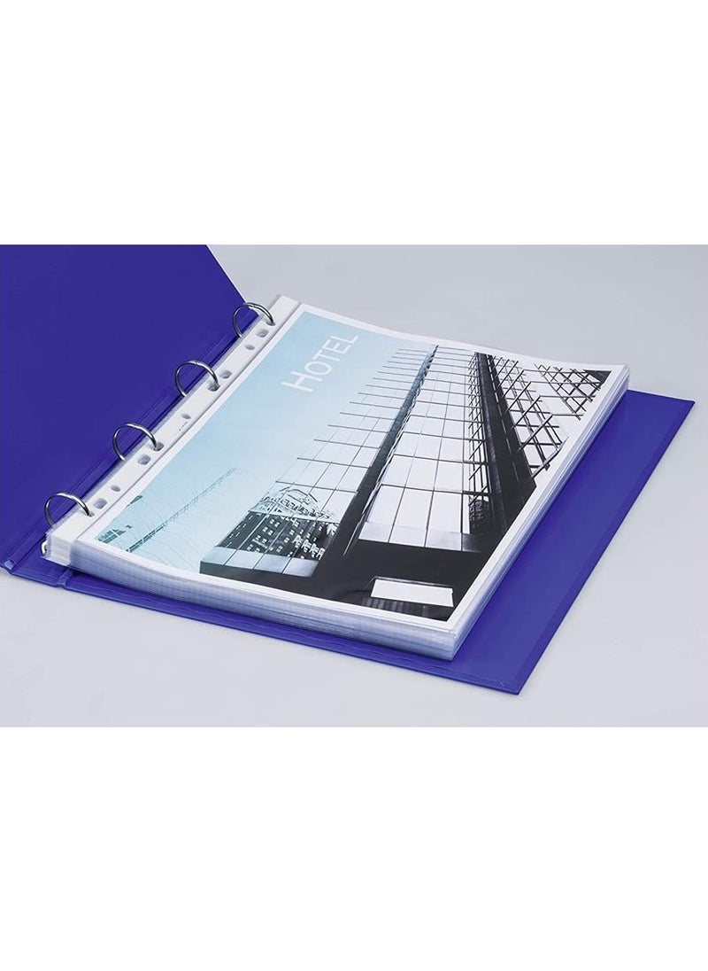 Artlantis A3 Bag File Vertical 10 Piece Transparent Leaflet File 1 Pack Office School Desk Bag File with Holes on the Edge  - Image 4