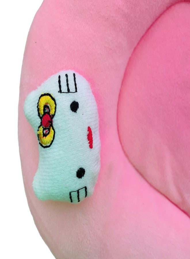 Wavva® Pillow for New Born Baby, Ideal for Round Head Shaping Pillow with Foam Cotton Cover for 0 to 12 Months Babies (Light Pink) - Image 3