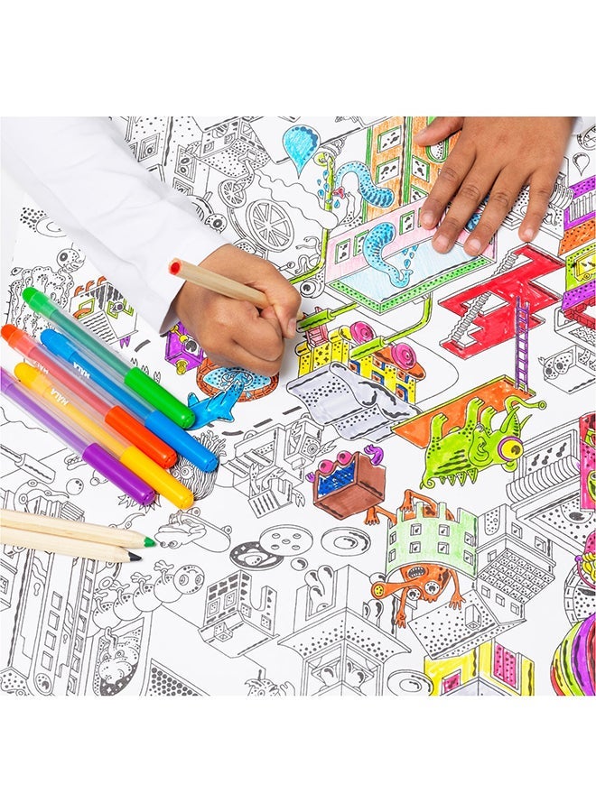 LUSTIGT Colouring Paper Roll Black/White - Image 2