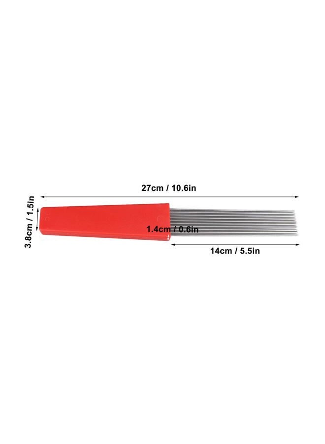 LiebeWH Guiro Brush Scraper Stainless Steel Percussion Guiro Scratcher Guiro Instrument Brush Scraper Replacement for Party - Image 2