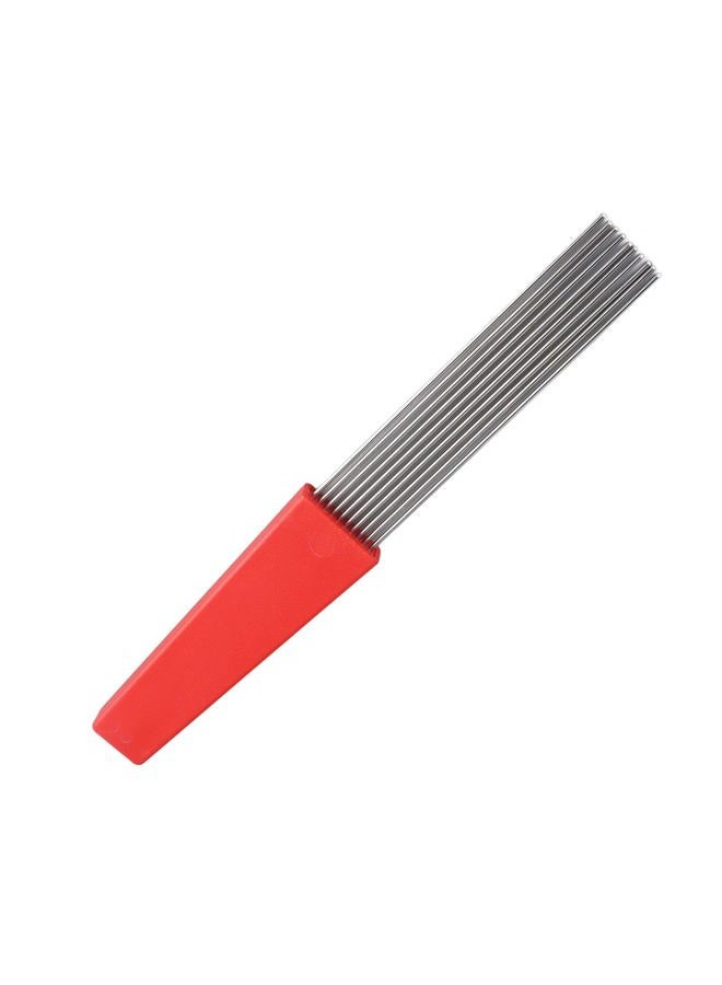 LiebeWH Guiro Brush Scraper Stainless Steel Percussion Guiro Scratcher Guiro Instrument Brush Scraper Replacement for Party - Image 1